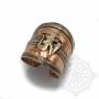 Bague en cuivre large avec OM doré