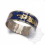 Bracelet argenté incrusté de pierres bleues - Dorjé