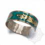Bracelet argenté incrusté de pierres turquoises - Dorjé