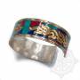 Bracelet argenté incrusté de pierres multicolores - Dorjé
