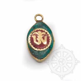 Pendentif en cuivre incrusté turquoise - OM