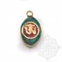 Pendentif en cuivre incrusté turquoise - OM