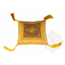 Somptueux coussin de bol  (l. 17 x l. 17cm, Jaune)