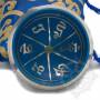 Idée cadeau incluant un bol de méditation bleu avec coussin coordonné et stick !
