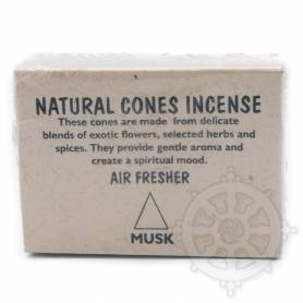 Senteur Musk CÔNE NATUREL étui de 25 cones - 55gr.