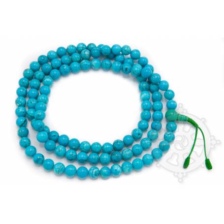 Malas de 108 perles en vraie turquoise naturelle (8mm)