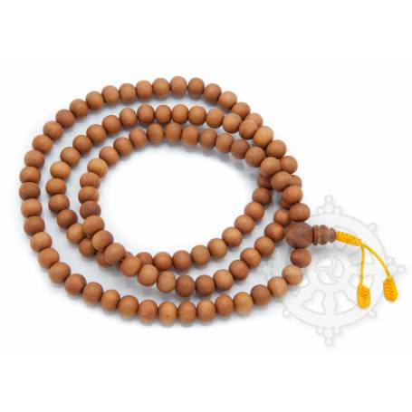 Malas de 108 perles en bois de santal (grosses perles - 9mm)
