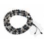 Malas de 108 perles en agate noire et blanche) (8mm)