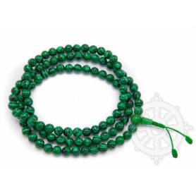 Malas de 108 perles en malachite (8mm)