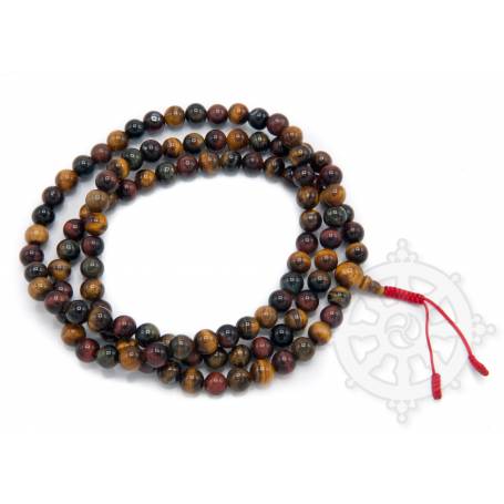 Malas de 108 perles en œil-de-tigre  (8mm)