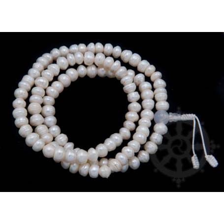 Malas de 108 perles en vraies perles - nacre (8mm)