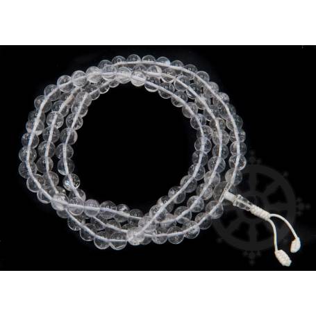 Malas de 108 perles en crystal de quartz (8mm)