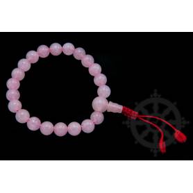 Malas pour poignet en quartz rose (8mm)