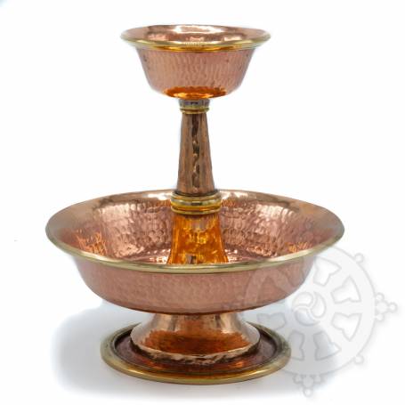 Magnifique Serkyem en cuivre massif martelé à la main (2 pièces)