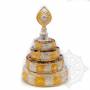 Jeu de plateaux pour offrande du Mandala (couleur or/argent) - Excellent rapport qualité/prix