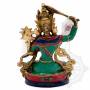Manjushri(H. 21 cm-Statues en laiton incrusté de pierres)
