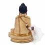 Sublime pièce d'artisanat! Statue de Bouddha Amitabha(H. 16 cm-Statues plaquées or 24k)