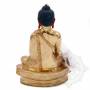 Sublime pièce d'artisanat! Statue de Bouddha Shakyamuni(H. 16 cm-Statues plaquées or 24k)