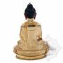 Sublime pièce d'artisanat! Statue de Bouddha Shakyamuni(H. 16 cm-Statues plaquées or 24k)