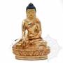Sublime pièce d'artisanat! Statue de Bouddha Shakyamuni(H. 15 cm-Statues plaquées or 24k)