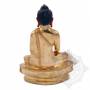 Sublime pièce d'artisanat! Statue de Bouddha Shakyamuni(H. 15 cm-Statues plaquées or 24k)