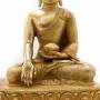 Pièce UNIQUE! Statue de Bouddha Shakyamuni(H. 16 cm-Statues plaquées or 24k)