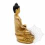 Pièce UNIQUE! Statue de Bouddha Amitabha(H. 20 cm-Statues plaquées or 24k)
