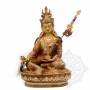 Très belle statue de Guru Rinpoché(H. 23 cm-Statues plaquées or 24k (partiel))