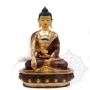 Très belle statue de Bouddha Shakyamuni(H. 20 cm-Statues plaquées or 24k (partiel))
