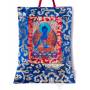 Mini-thangkas pour votre autel  - Bouddha Sangye Menla Av. brocart 23x28,5cm (Repro. 9cmx14,5cm) - 