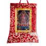 Mini-thangkas pour votre autel  - Bouddha Amitayus Av. brocart 23x28,5cm (Repro. 9cmx14,5cm) - 