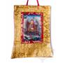 Mini-thangkas pour votre autel  - Guru Rinpoché Av. brocart 23x28,5cm (Repro. 9cmx14,5cm) - 