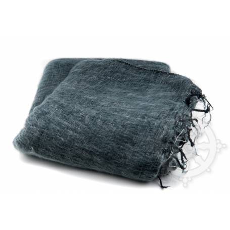 Couverture de méditation Gris foncé pour l'été (Laine de yack/coton, L. 220 x l. 120cm)