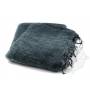 Couverture de méditation Gris foncé pour l'été (Laine de yack/coton, L. 220 x l. 120cm)