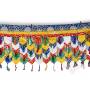 Fronton mural de très grande qualité en brocart multicolore (Brocart de soie brodé, L. 5m x H. 40cm)