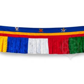 Fronton mural excellent rapport qualité/prix en brocart multicolore (Synthétique, L. 5m x H. 31cm)