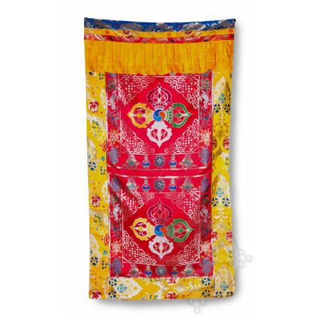 Rideau de porte Double dorjé (Brocart de soie brodé, H. 190cm x l. 90cm)
