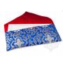 Porte-texte en belle soie bleu au motif Floral (L. 32 x l. 14 x H. 2cm)