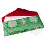 Porte-texte en belle soie vert au motif Floral (L. 32 x l. 14 x H. 2cm)