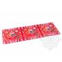 Chemin de table en brocart de soie rouge - double dorjé (L. 70 x l. 23,5 cm)