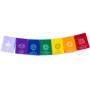 Drapeaux à prières 7 CHAKRAS - Taille M - Coton haute qualité