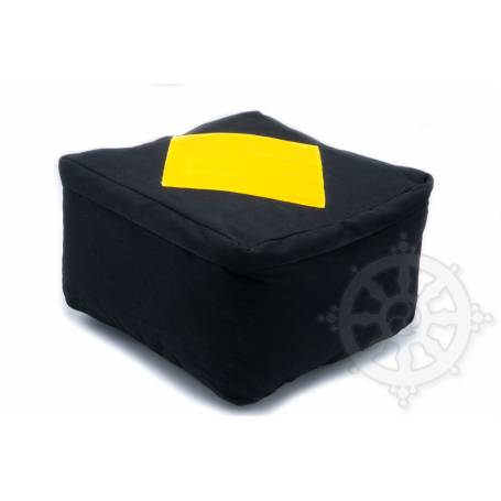 Coussins CARRÉS QUALITÉ SUP. (H. 20 x l. 30 x L. 30 cm, Noir avec losange jaune)