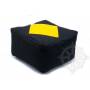 Coussins CARRÉS QUALITÉ SUP. (H. 20 x l. 30 x L. 30 cm, Noir avec losange jaune)