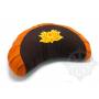 Coussins 1/2 ZAFU ou FUZEN  (H. 15 x l. 26 x L. 40 cm, Orange avec lotus marron)