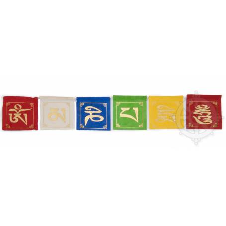 Drapeaux tibétains en papier SYMBÔLES AUSPICIEUX en Papier lokta