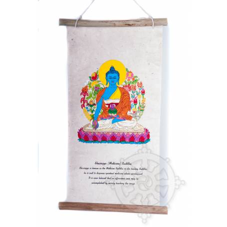 Rouleaux - Divinités bouddhiques BOUDDHA SANGYE MENLA en Papier lokta