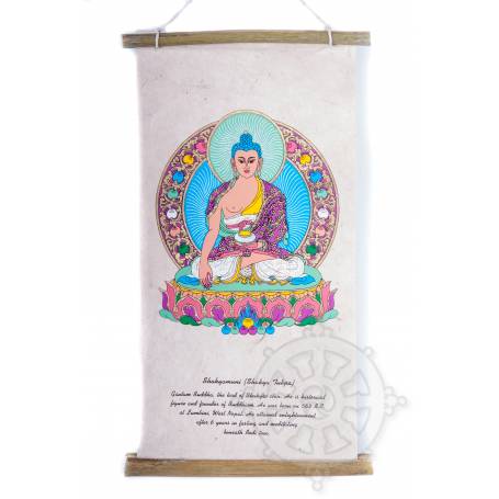 Rouleaux - Divinités bouddhiques BOUDDHA SHAKYAMUNI en Papier lokta