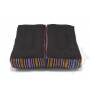 Coussins CARRÉS PLIABLES  (Déplié: 47 x 47 cm, Noir)