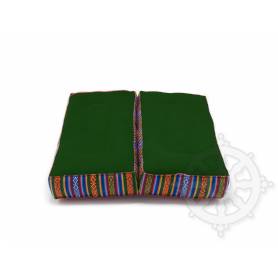 Coussins CARRÉS PLIABLES  (Déplié: l.32 x L.37 cm, Vert)