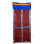 Cortina de puerta azul original de Bhután (Algodón, H. 205cm x W. 95cm) 